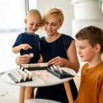 Happy child kids group have fun and play at kindergarden